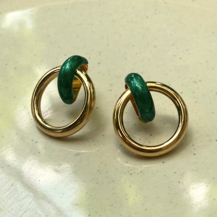 Scarlett Loop Earring - Green