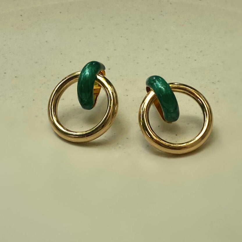 Scarlett Loop Earring - Green