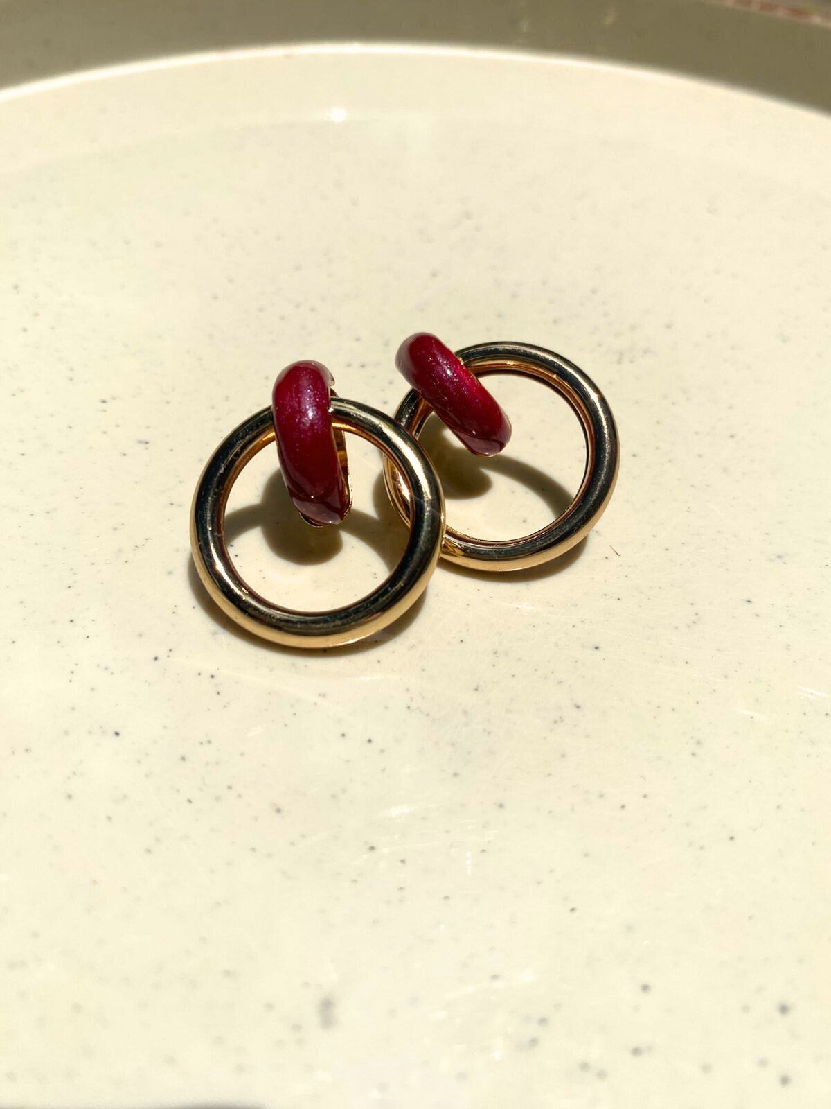 Scarlett loop Earrings - RED