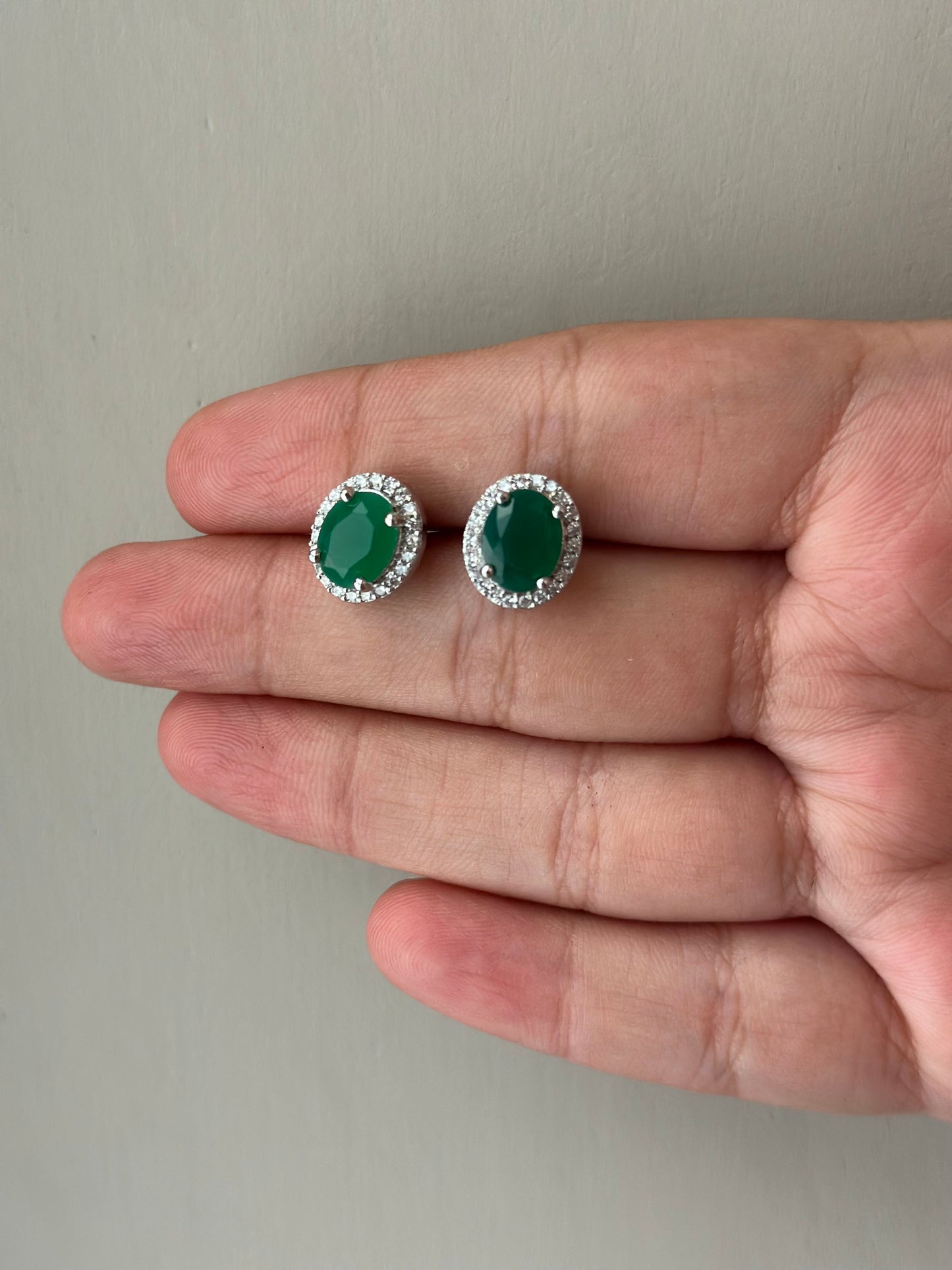 Green Emerald Earrings