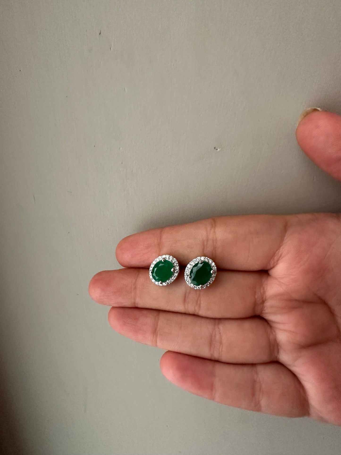Green Emerald Earrings