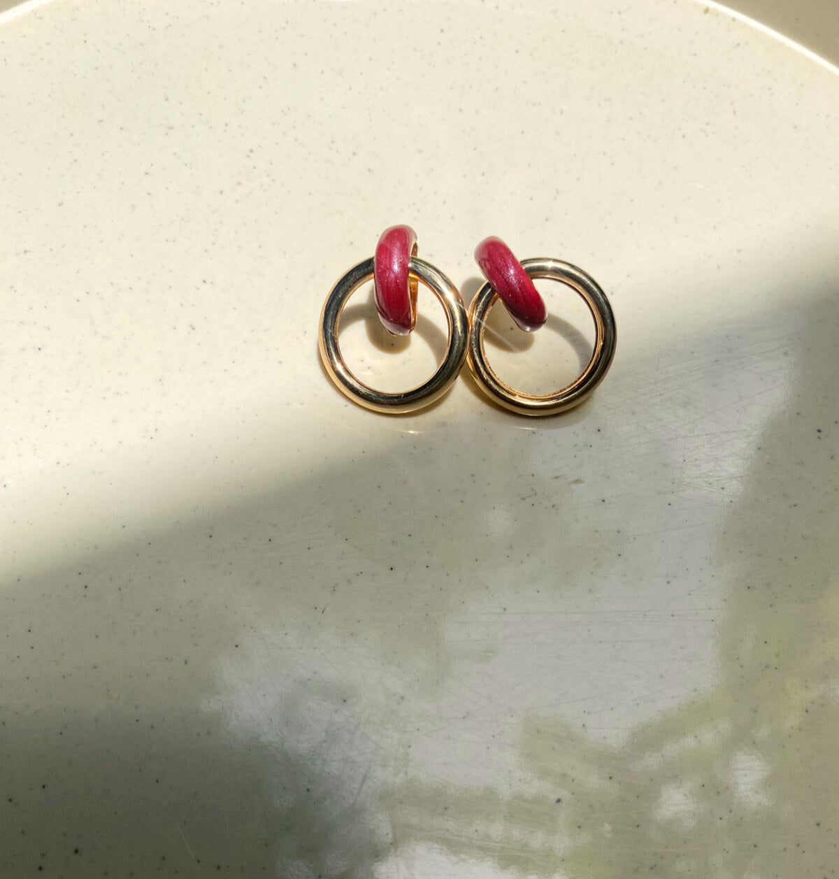 Scarlett loop Earrings - RED