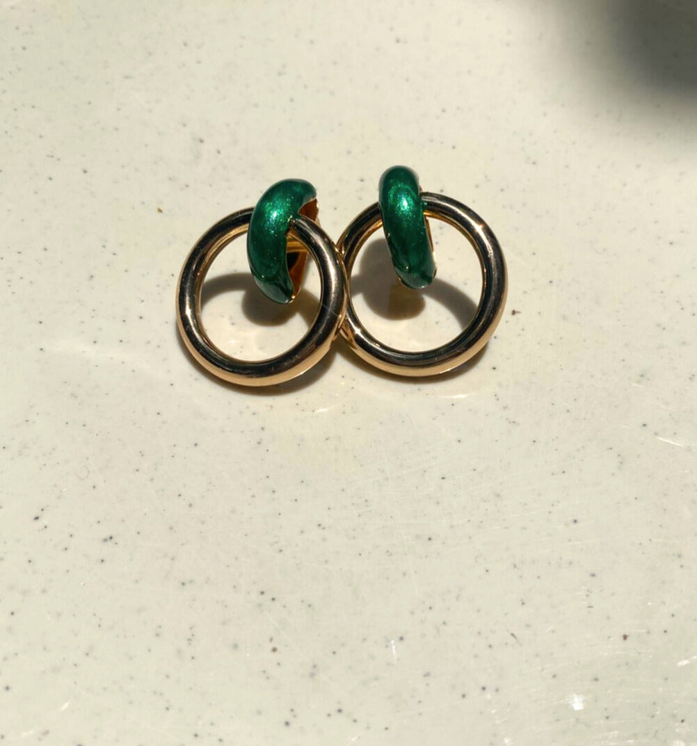 Scarlett Loop Earring - Green