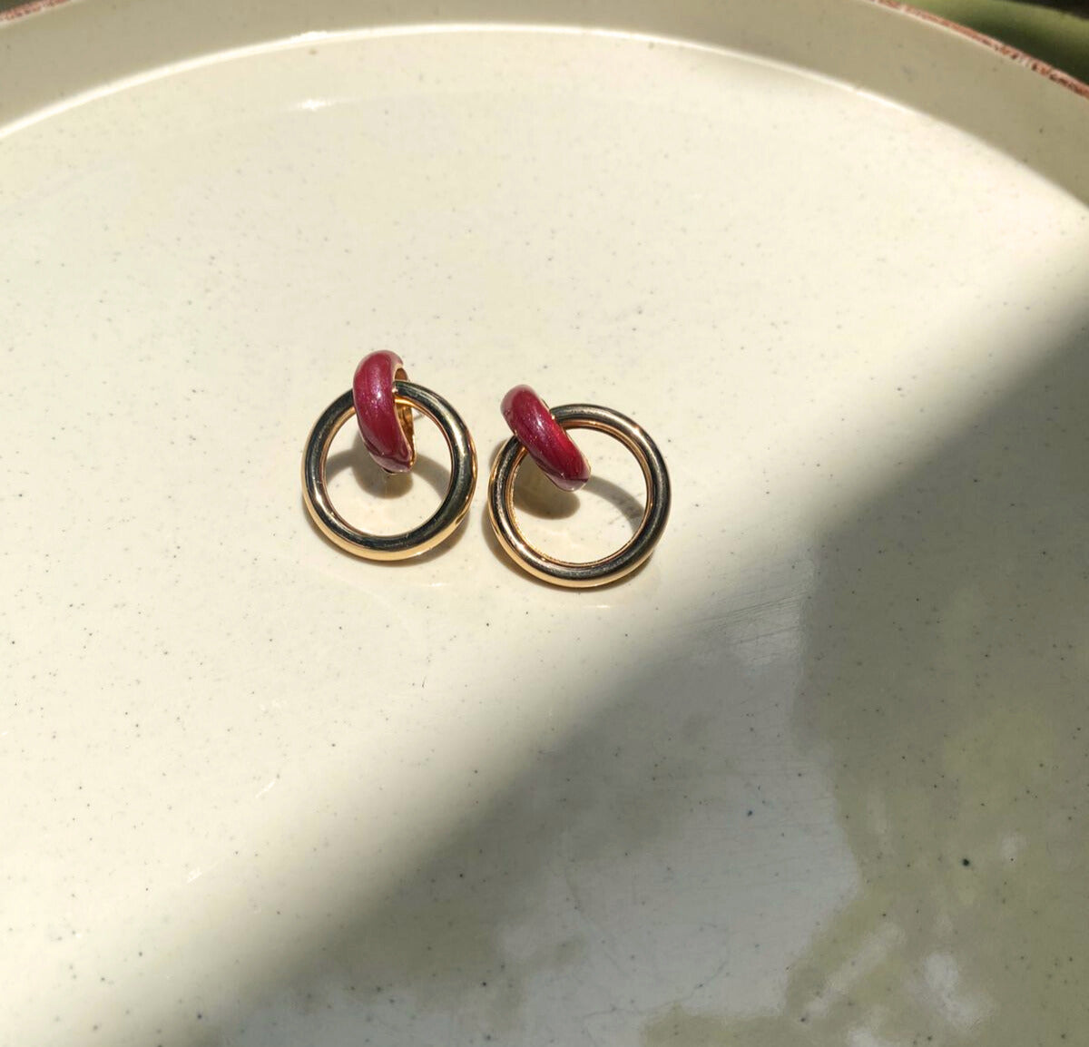 Scarlett loop Earrings - RED